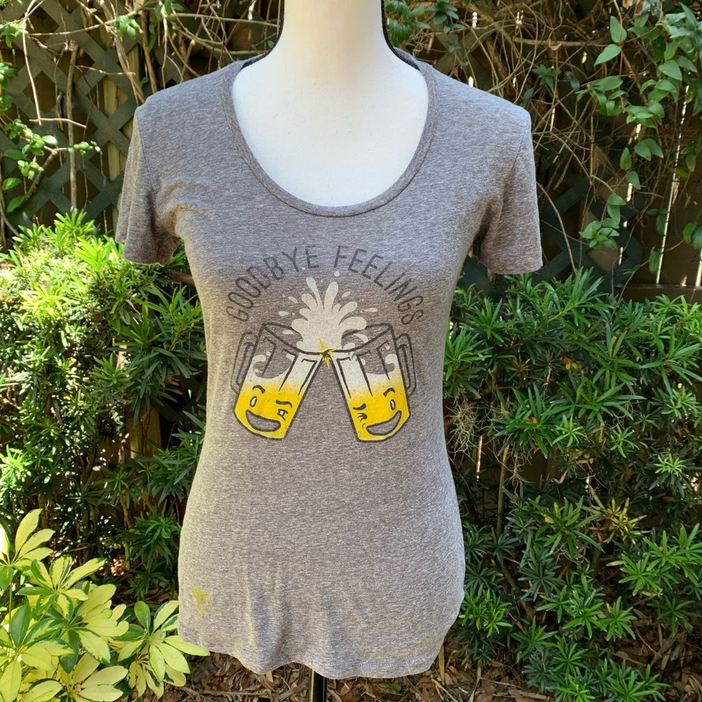 Chive Tees Size S Goodbye Feelings Beer Mug Shirt